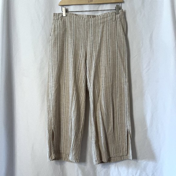 J. Jill Pants - 🛍️ 2/$10! J.Jill Wide-Leg Cropped Linen Pants Size S/8-10